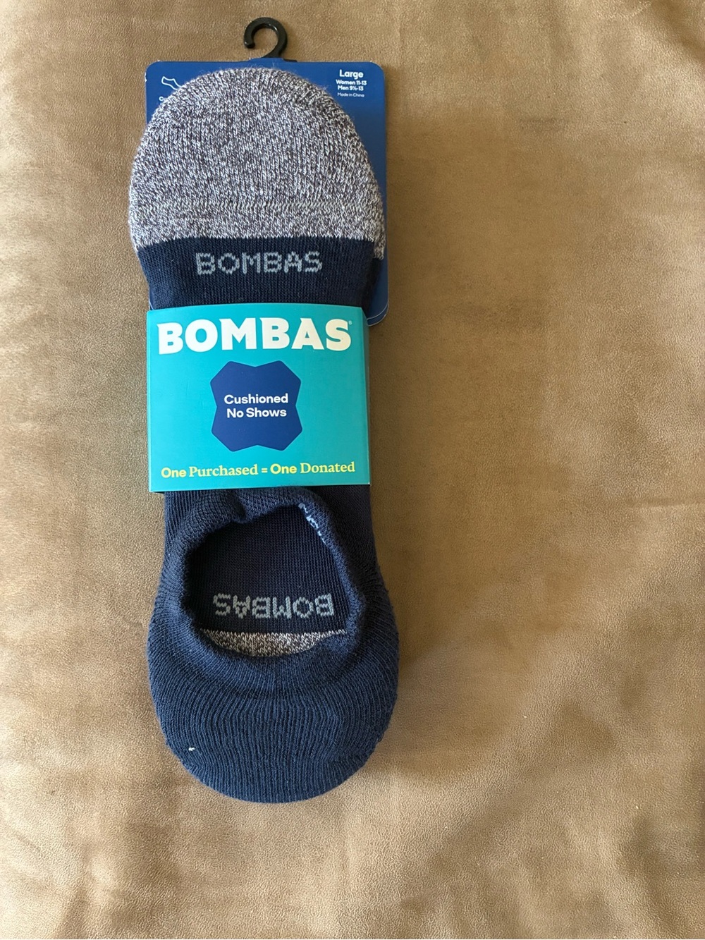 Bombas Socks No Show 3 Pack New Large